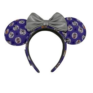 Disney Parks Loungefly 100 Platinum Minnie Headband Ears Mickey And Friends